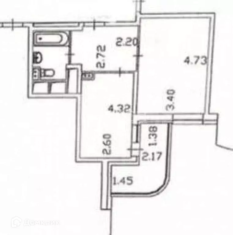 Продаётся 1-к квартира, 43 м - Фото 1