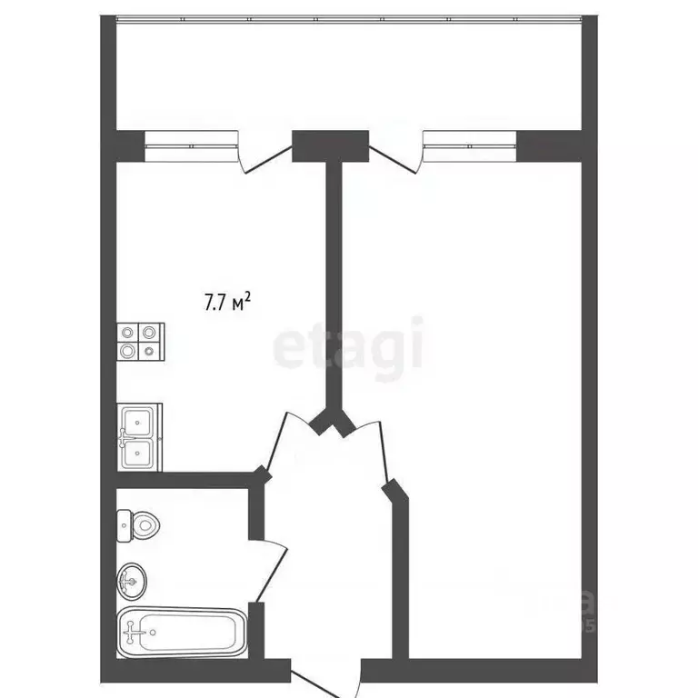Студия Ростовская область, Ростов-на-Дону 4-я Семейная ул., 3 (26.9 м) - Фото 2