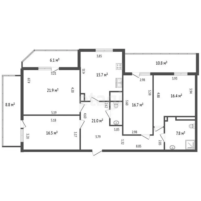 4-комнатная квартира: Санкт-Петербург, улица Типанова, 27/39 (150 м) - Фото 1