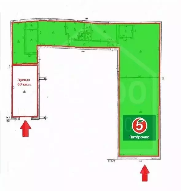 Торговая площадь в Омская область, с. Одесское ул. Ленина (60 м) - Фото 1