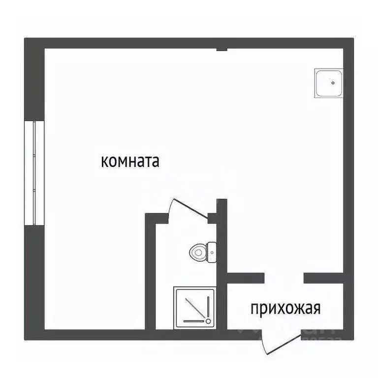 Комната Красноярский край, Красноярск Парашютная ул., 23 (17.7 м) - Фото 1
