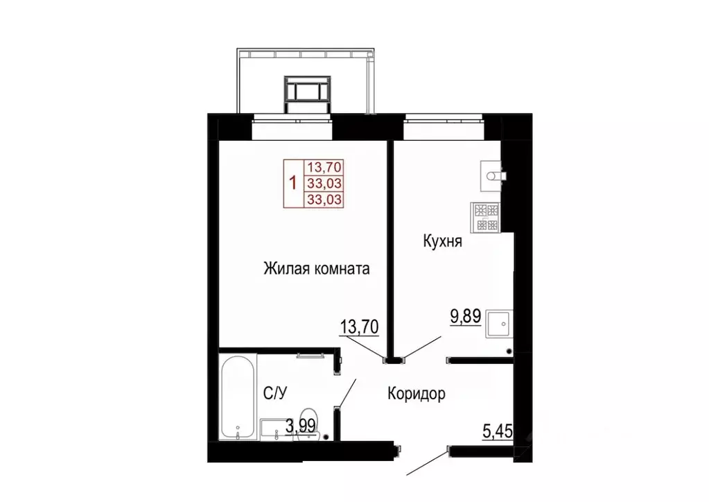 1-к кв. Белгородская область, Белгородский район, Новосадовское с/пос, ... - Фото 1