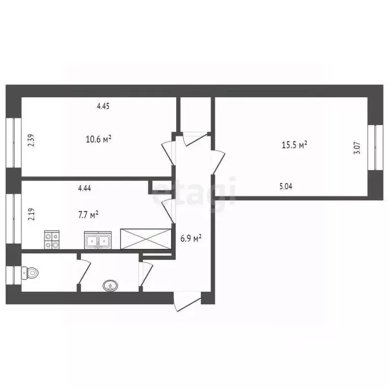 2-к кв. Вологодская область, Череповецкий район, с. Нелазское ... - Фото 2