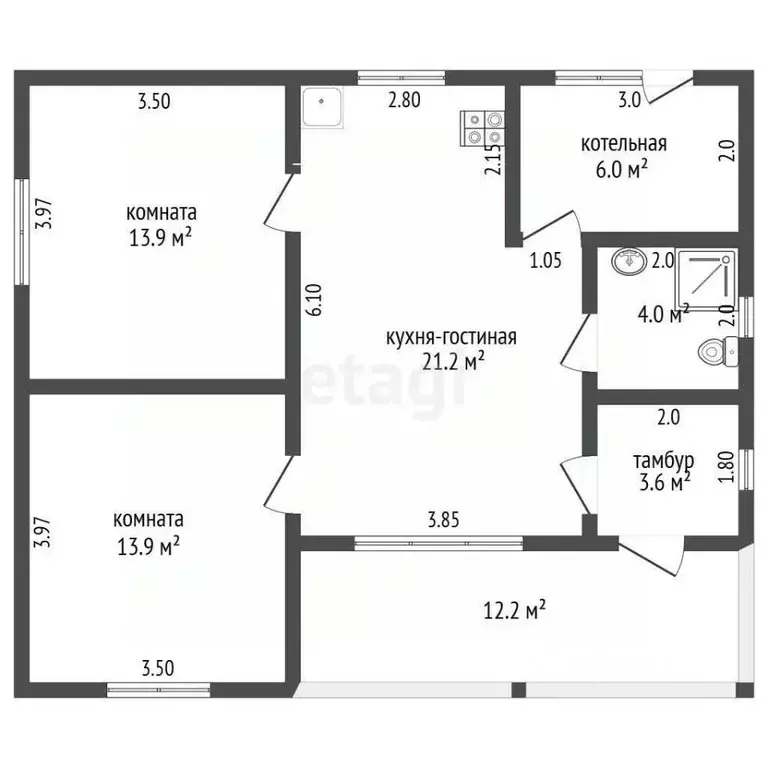 Дом в Коми, Сыктывдинский район, с. Выльгорт  (75 м) - Фото 1