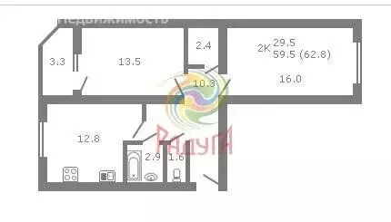 2-комнатная квартира: Иваново, Ташкентская улица, 110 (59.5 м) - Фото 0