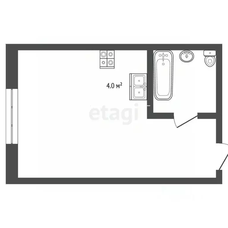 Студия Владимирская область, Муром ул. Льва Толстого, 97 (18.1 м) - Фото 1