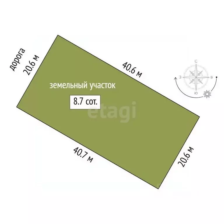 Участок в Тюменская область, Тюмень  (8.7 сот.) - Фото 1