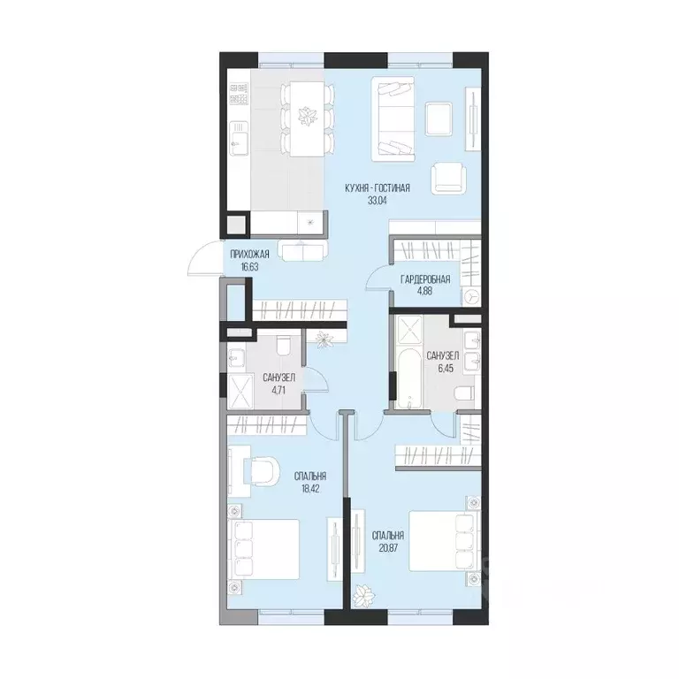 2-к кв. Москва Садовническая наб., 71 (104.3 м) - Фото 1