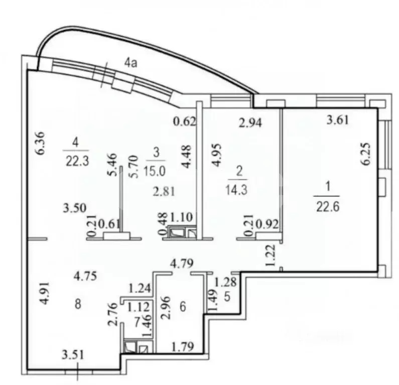 3-к кв. Московская область, Реутов ул. Некрасова, 17 (117.0 м) - Фото 2