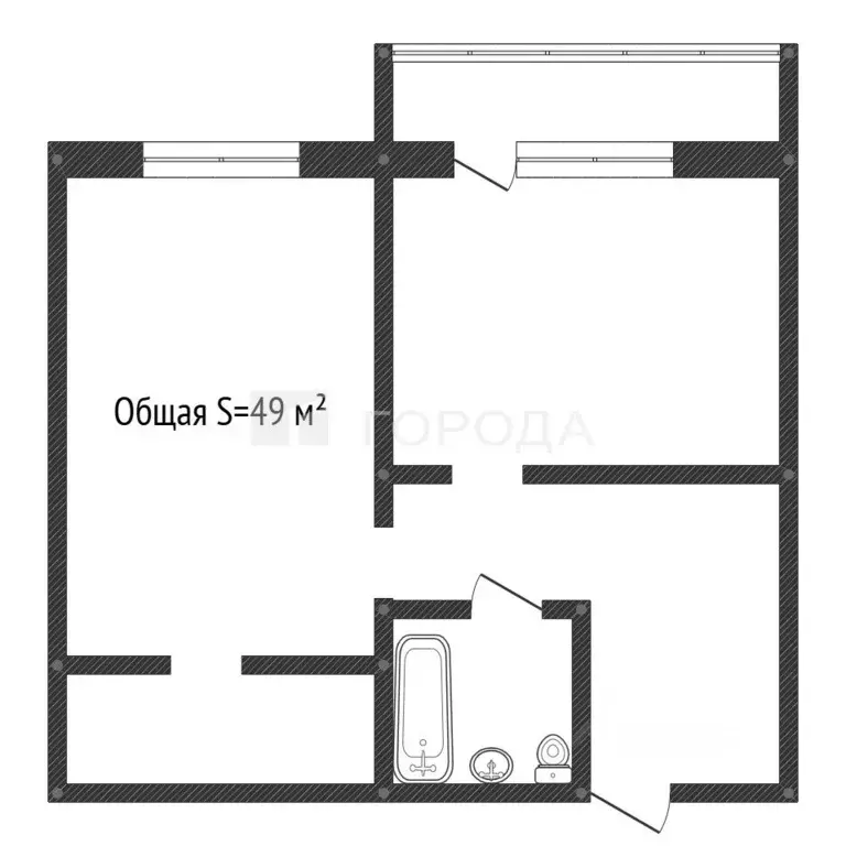 2-к кв. Кемеровская область, Новокузнецк Запорожская ул., 61 (49.0 м) - Фото 2