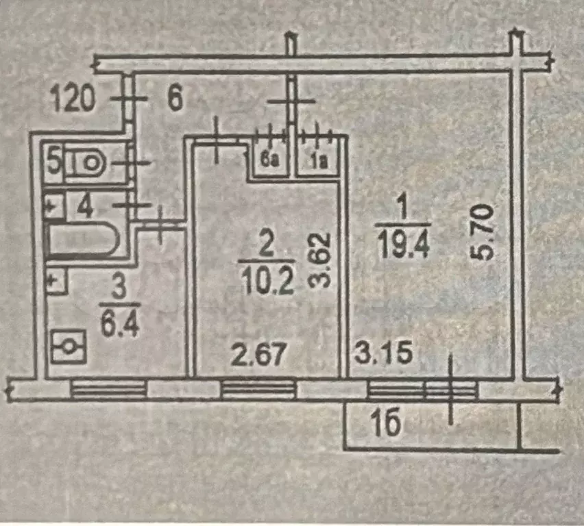 2-к. квартира, 44,7 м, 3/9 эт. - Фото 0