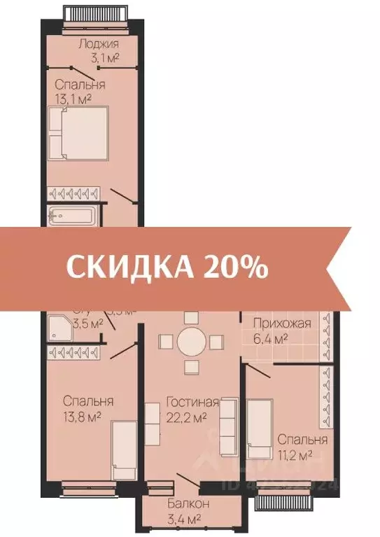 3-к кв. Нижегородская область, Нижний Новгород ул. Белинского, 23 ... - Фото 1