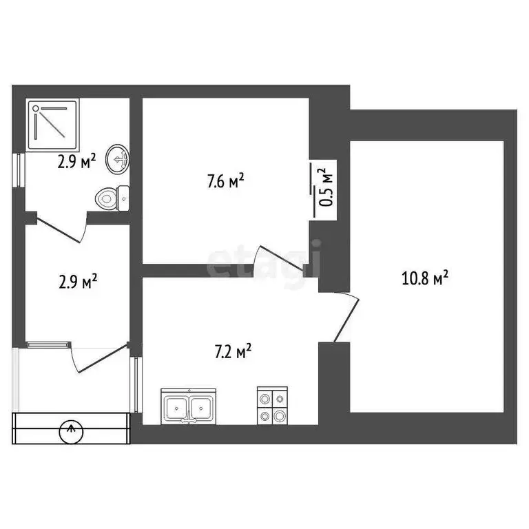 4-комнатная квартира: Евпатория, улица Горького, 15А (25.4 м) - Фото 0