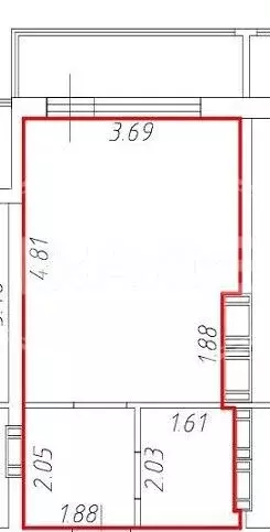 Квартира-студия, 24,4 м, 5/16 эт. - Фото 0