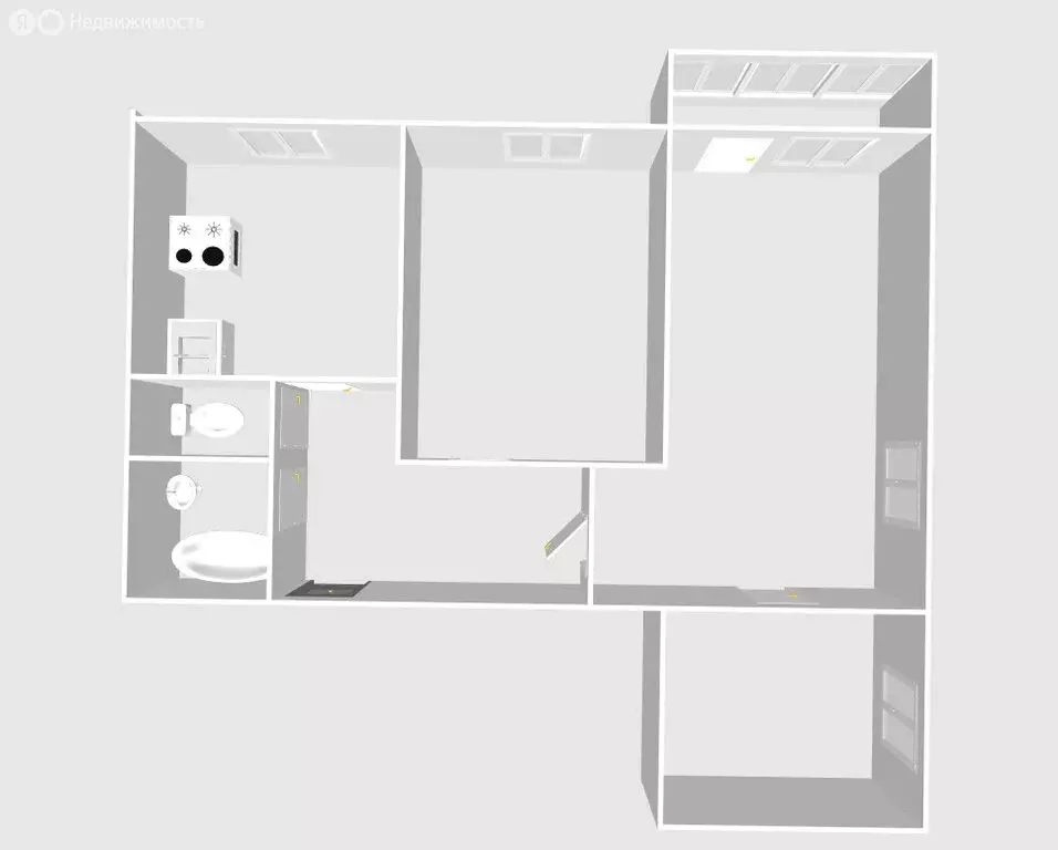 3-комнатная квартира: Уфа, Комсомольская улица, 153 (57.4 м) - Фото 1