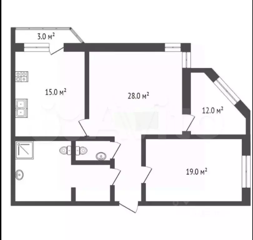 3-к. квартира, 93 м, 6/10 эт. - Фото 0