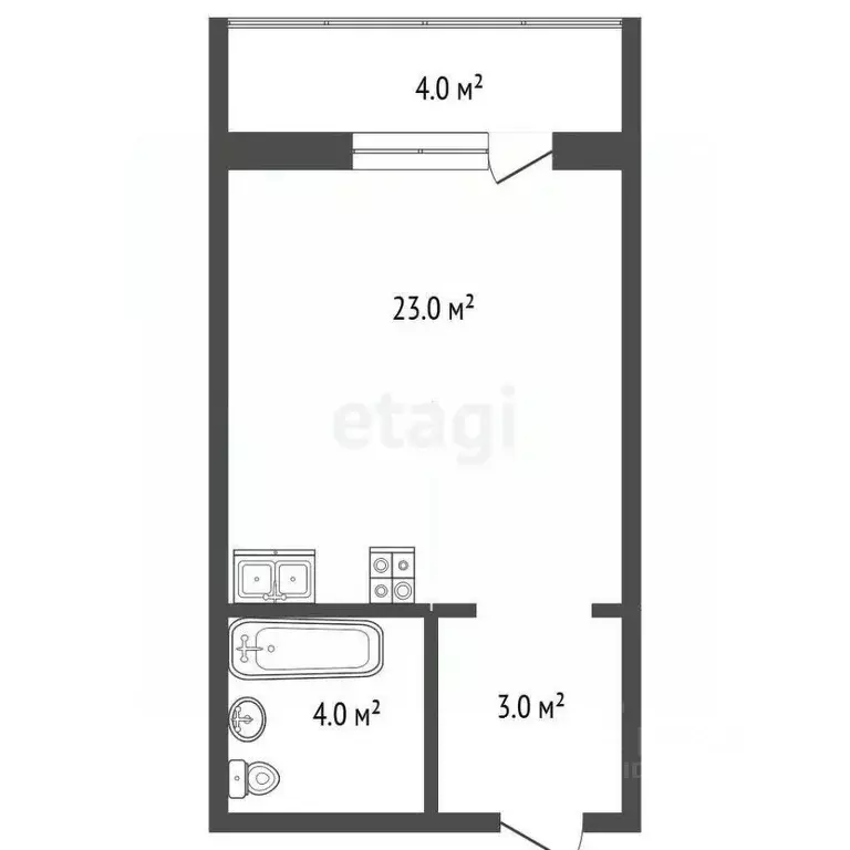 Студия Краснодарский край, Анапа Рождественская ул., 55к2 (35.0 м) - Фото 2