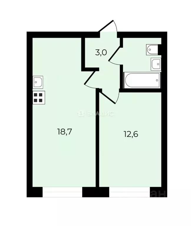 2-к кв. Москва ул. Архитектора Щусева, 2к1 (38.1 м) - Фото 2