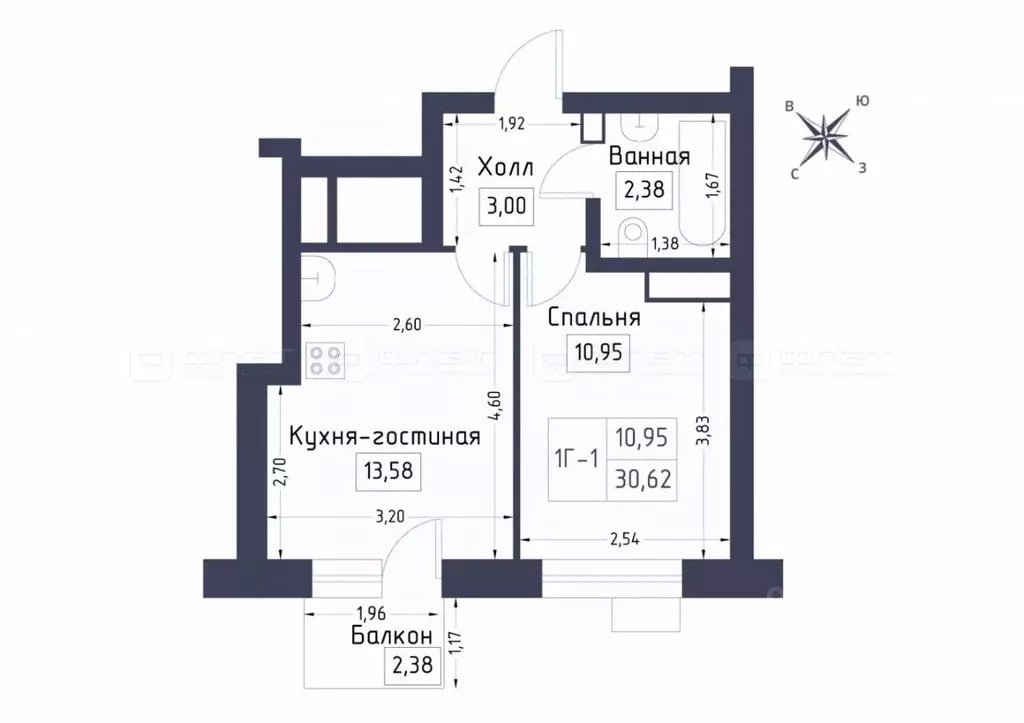1-к кв. Татарстан, Зеленодольский район, Осиновское с/пос, с. Осиново ... - Фото 0