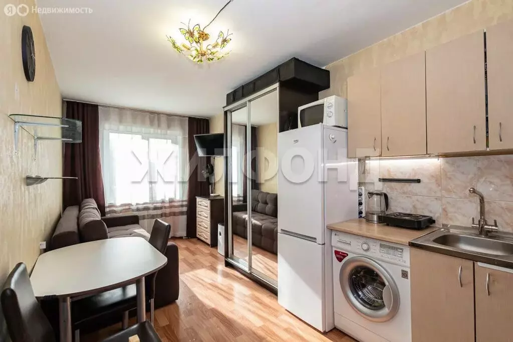 Квартира-студия: Новосибирск, Новогодняя улица, 16 (15.4 м) - Фото 0