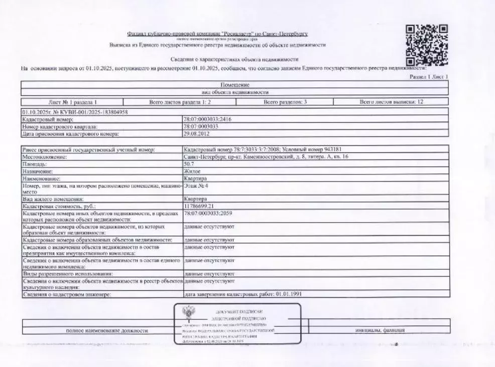 Свободной планировки кв. Санкт-Петербург Каменноостровский просп., 8 ... - Фото 1