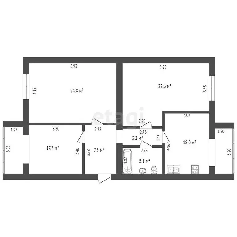 3-комнатная квартира: Мичуринск, Липецкое шоссе, 102А (98.9 м) - Фото 0