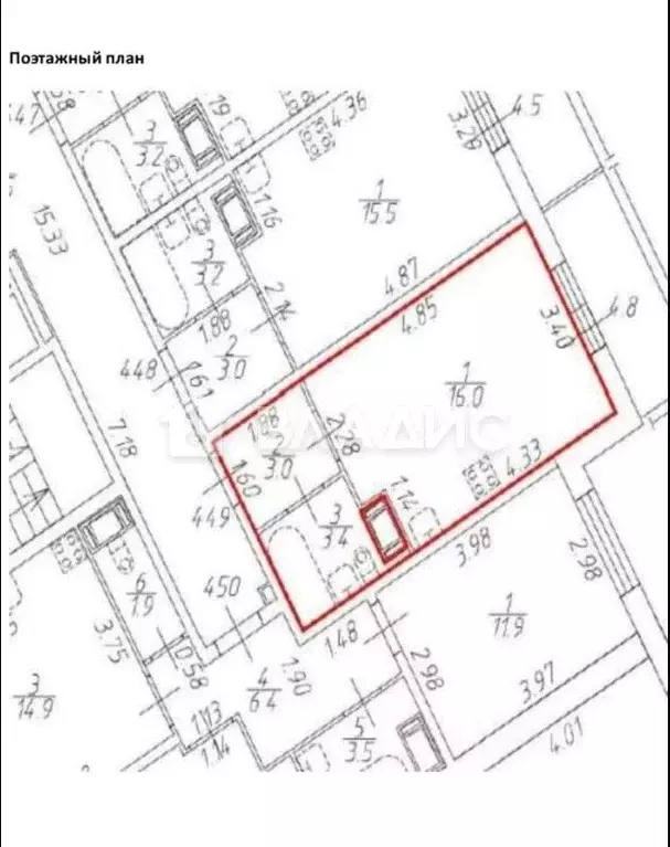Студия Санкт-Петербург ул. Русановская, 24 (22.3 м) - Фото 1