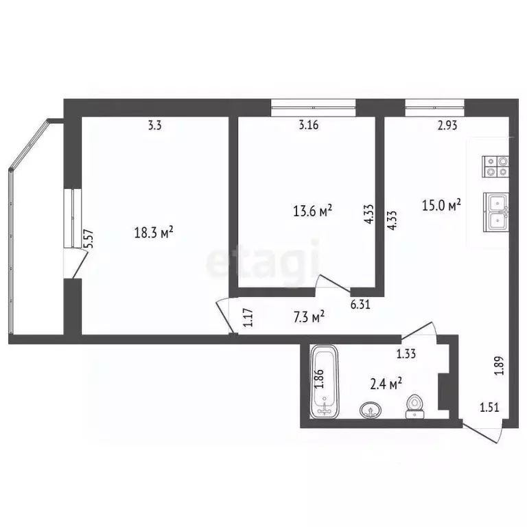 2-к кв. Мордовия, Саранск Севастопольская ул., 13 (60.8 м) - Фото 1