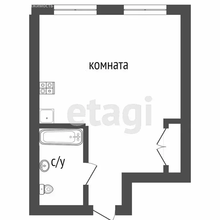 Квартира-студия: Санкт-Петербург, Полтавская улица, 5/29Б (25.1 м) - Фото 0