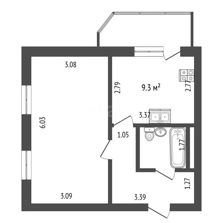 1-комнатная квартира: Вологда, улица Лётчика Каберова, 11 (39.1 м) - Фото 0