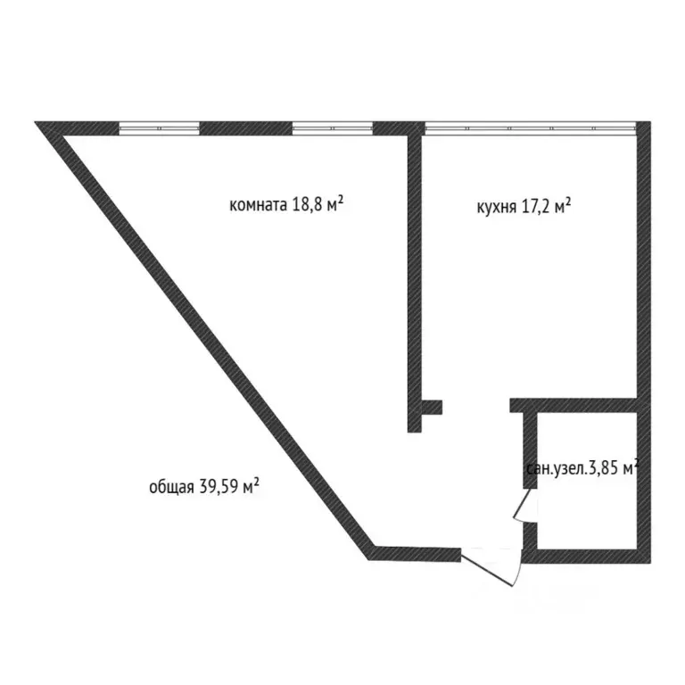 1-к кв. Краснодарский край, Новороссийск Кутузовская ул., 117А (39.5 ... - Фото 1