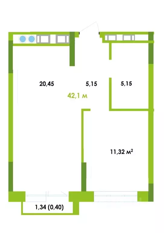 1-к кв. Астраханская область, Астрахань Аршанская ул. (42.1 м) - Фото 0