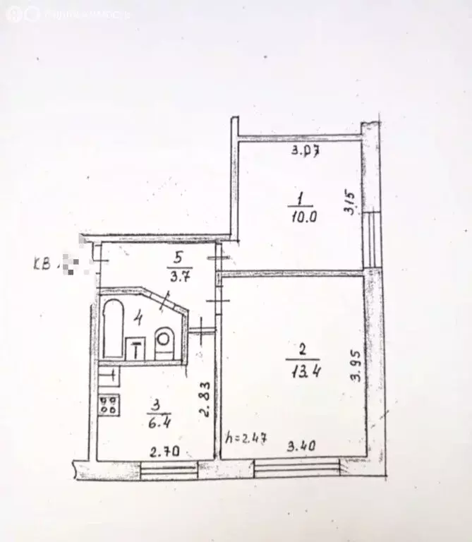 2-комнатная квартира: Загорянский, улица Димитрова, 57 (36.1 м) - Фото 1