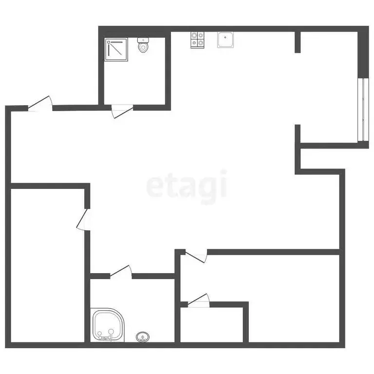 3-комнатная квартира: Тамбов, улица Гиляровского, 26В (77.1 м) - Фото 0