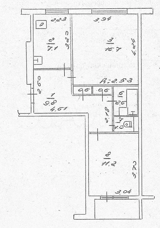 2-к. квартира, 49,6 м, 4/5 эт. - Фото 0