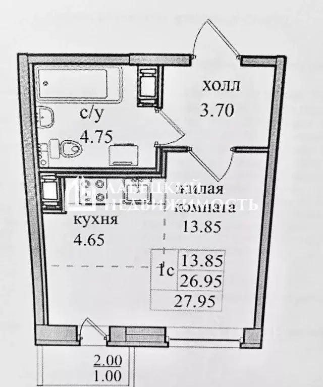 Студия Санкт-Петербург пос. Парголово, проезд Толубеевский, 20к1 (26.0 ... - Фото 2
