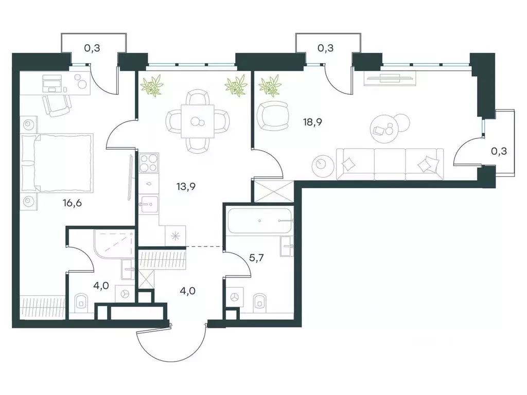 2-к кв. Москва Ильменский проезд, 8 (64.0 м) - Фото 1
