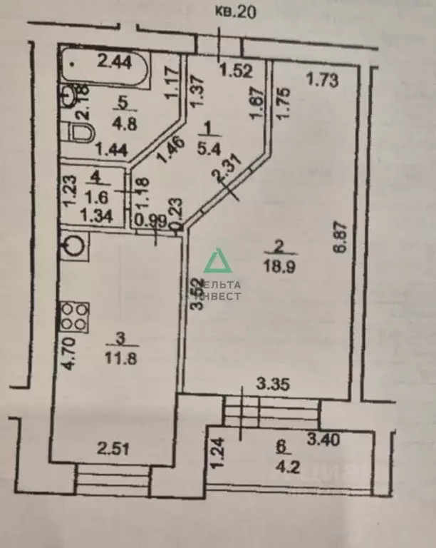 1-к кв. Башкортостан, Уфа Высотная ул., 12/4 (42.5 м) - Фото 1