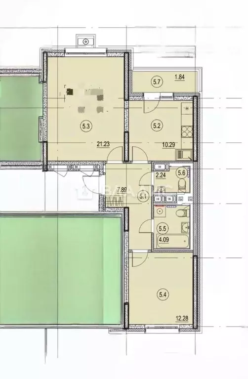 2-к кв. Москва ул. Лобачевского, 28 (58.5 м) - Фото 2