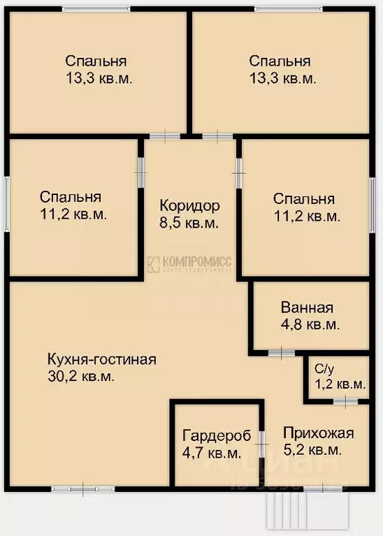 Дом в Краснодарский край, Северский район, Ильское городское ... - Фото 1
