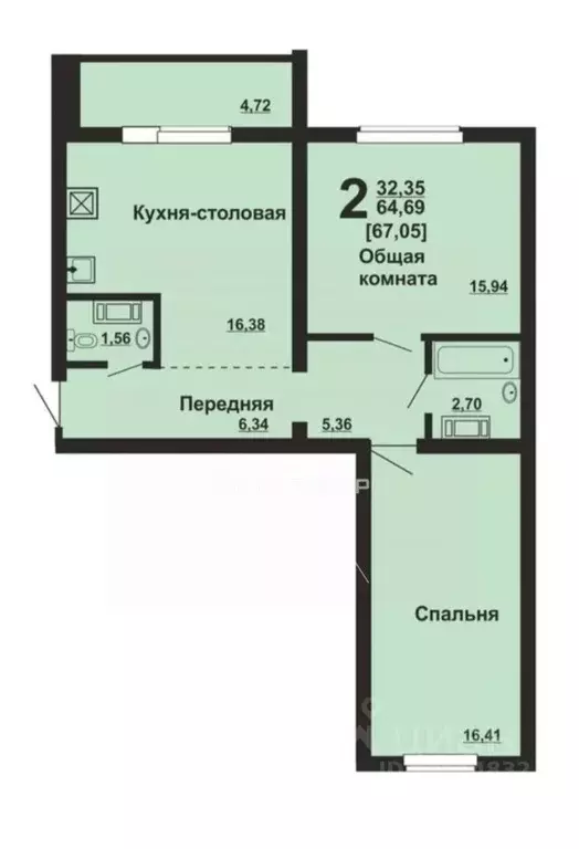 3-к кв. Челябинская область, Челябинск ул. Александра Шмакова, 29 ... - Фото 0