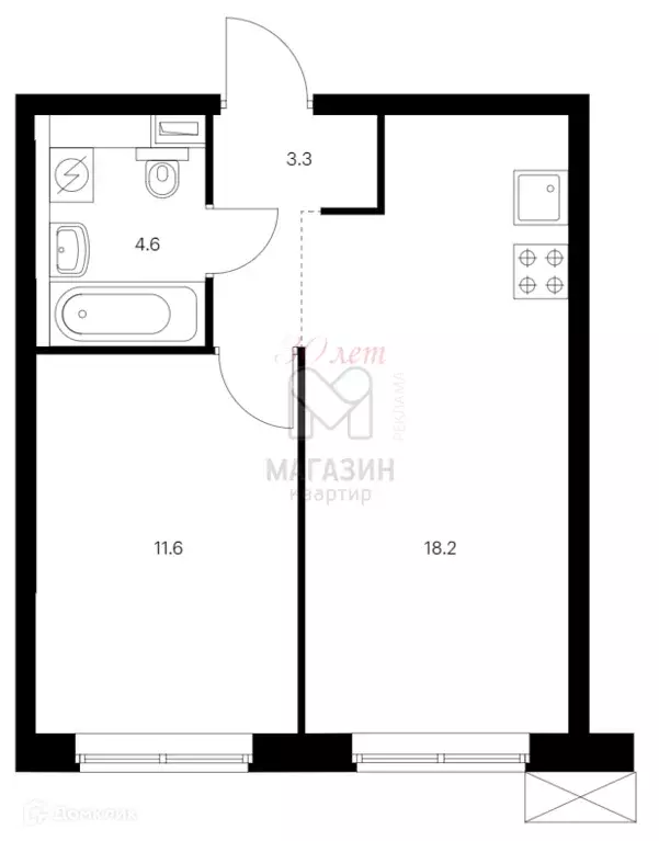 Продаётся 1-к квартира, 37.7 м - Фото 0