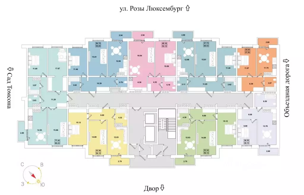 2-к кв. Иркутская область, Иркутск Ново-Ленино мкр, Огни Города жилой ... - Фото 2