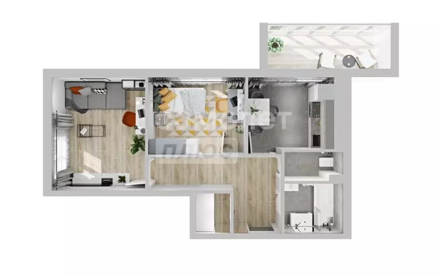 2-комнатная квартира: Чита, Нерчинско-Заводская улица, 8 (48.8 м) - Фото 1