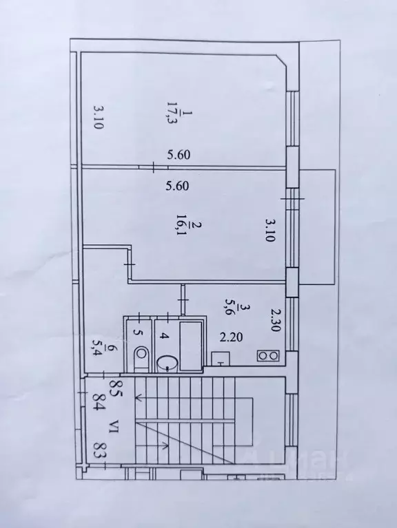 2-к кв. Архангельская область, Архангельск Вычегодская ул., 11 (47.5 ... - Фото 1