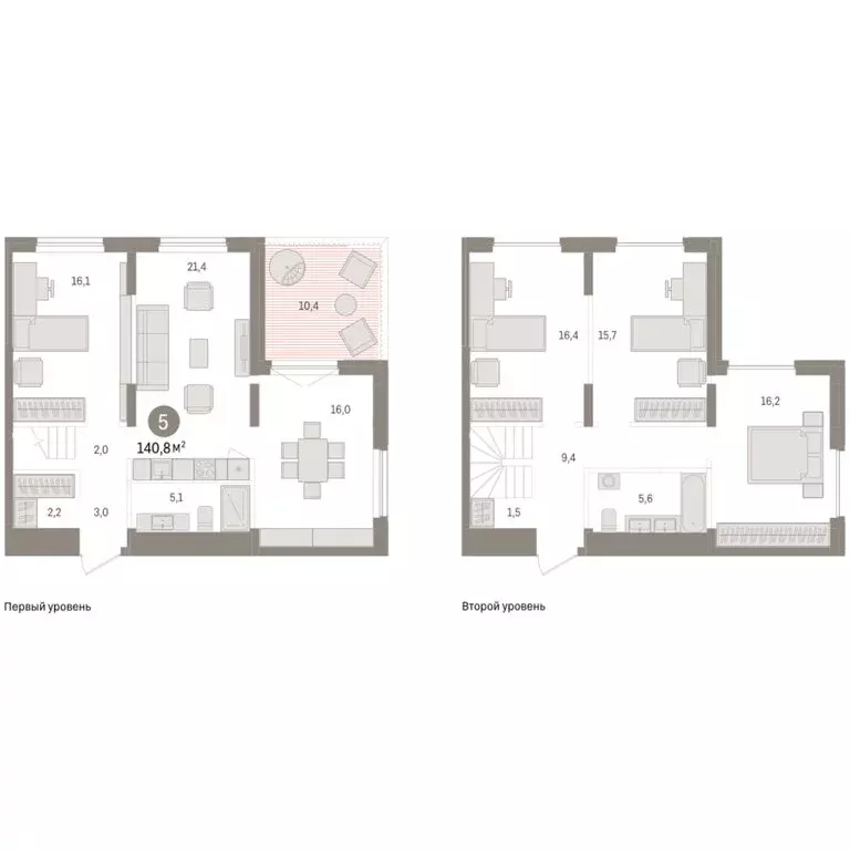 4-комнатная квартира: Новосибирск, улица Аэропорт, 90 (140.79 м) - Фото 2