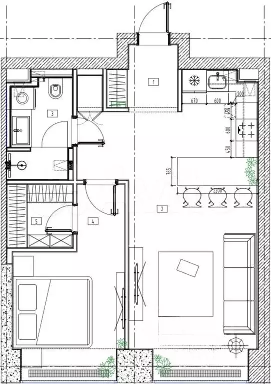2-к. квартира, 60 м, 2/41 эт. - Фото 0