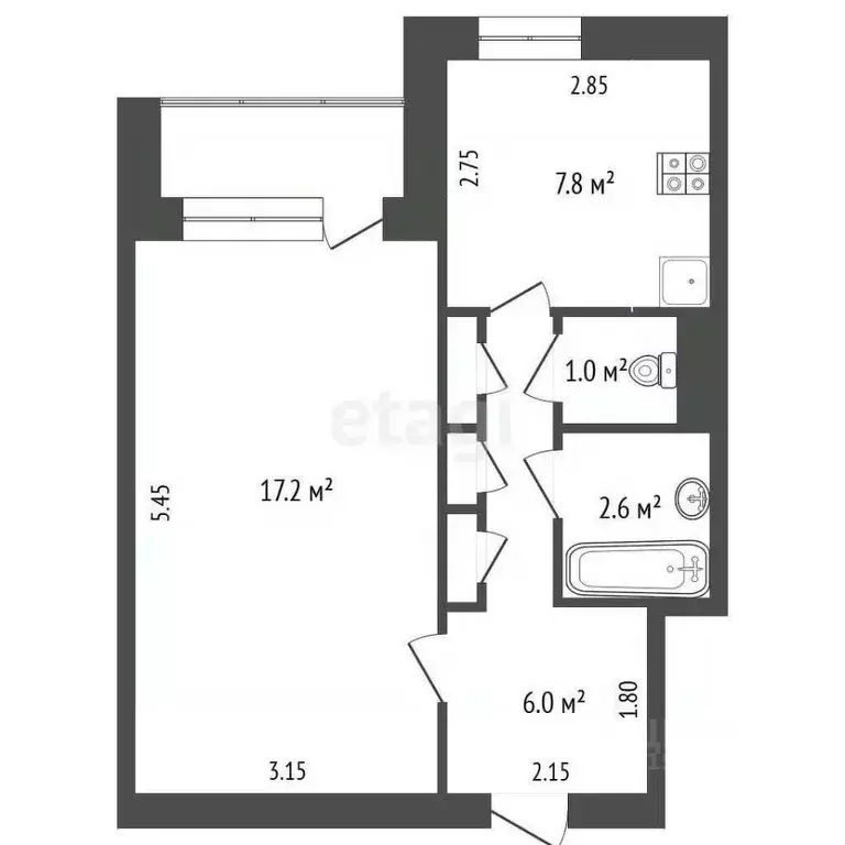 1-к кв. Ямало-Ненецкий АО, Новый Уренгой Советский мкр, 5/1 (35.6 м) - Фото 2