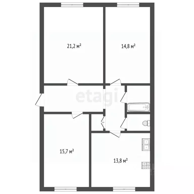 3-к кв. Челябинская область, Озерск Советская ул., 19 (82.1 м) - Фото 2