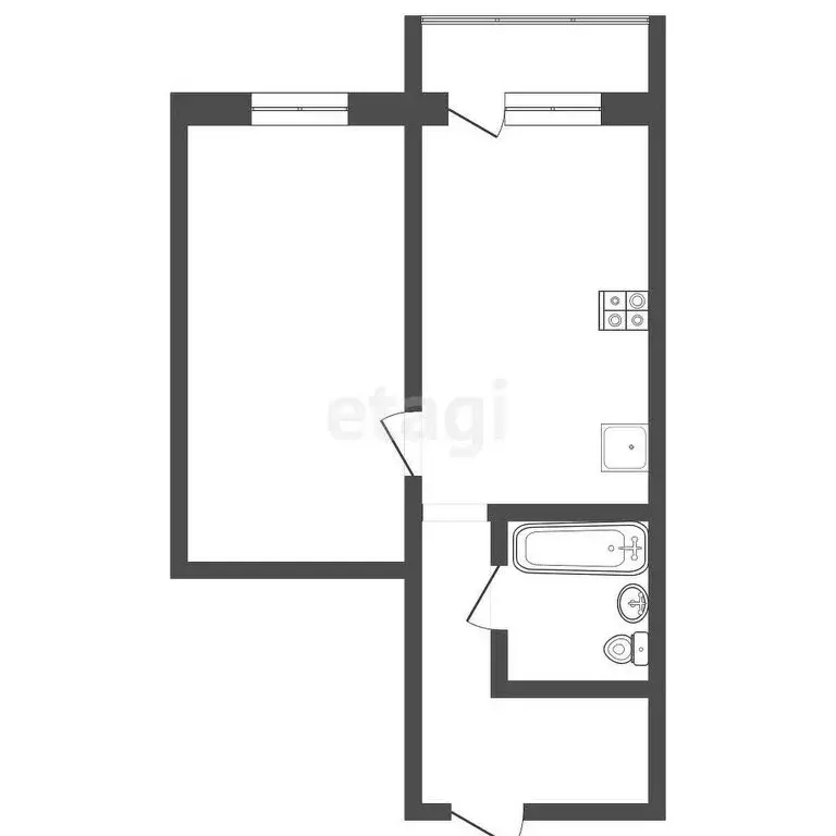 1-комнатная квартира: Абакан, улица Кирова, 183к4 (35.6 м) - Фото 0